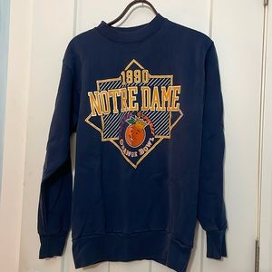 Vintage 1990 Notre Dame Orange Bowl Crew Sweatershirt